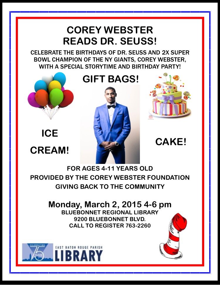 Corey Webster Dr. Seuss Poster