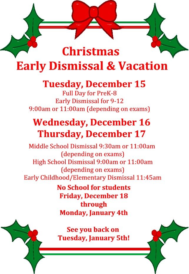 Early Dismiss-Christmas